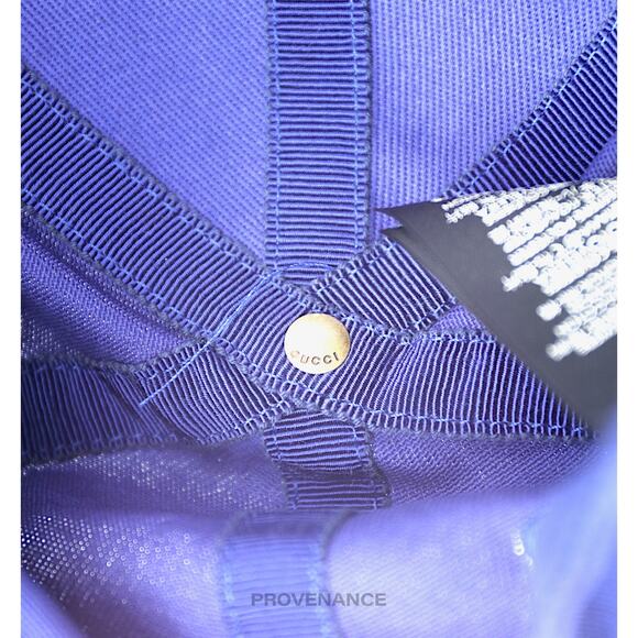 🔴 Gucci x NY Yankees Embroidered Hat Cap - Blue with Moth - Picture 9 of 9